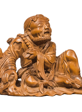 清代 黄杨木雕达摩人物像文玩古董收藏客厅办公室供奉摆件达摩像