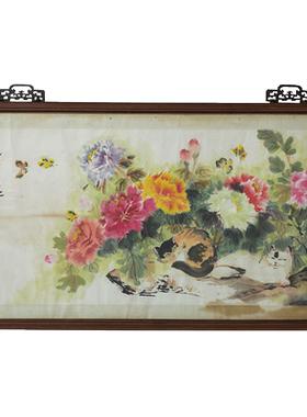 红木画框中式家居摆件