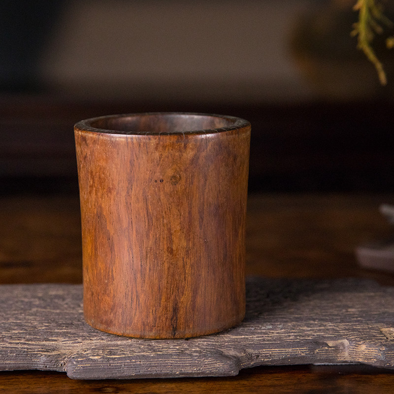 清代黄花梨束腰笔筒文玩古董收藏真品拍卖文房雅器海南黄花梨笔筒