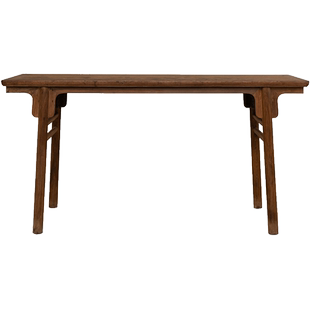 清代 红木夹头榫刀牙板平头案明清古典老家具收藏老红木书桌画案