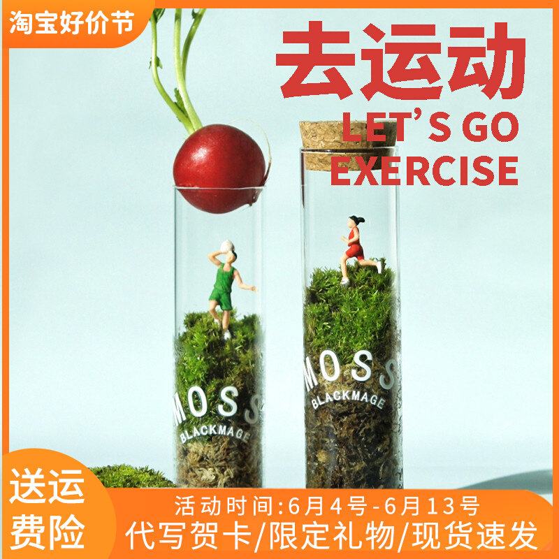 去运动试管苔藓趣味微景观室解压懒人植物情绪治愈系