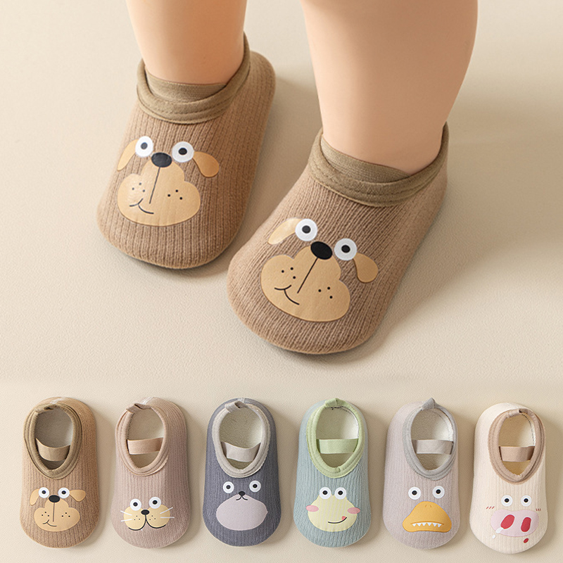 宝宝加厚保暖防滑学步袜子地板袜儿童袜套聚酯纤维秋冬款地板鞋