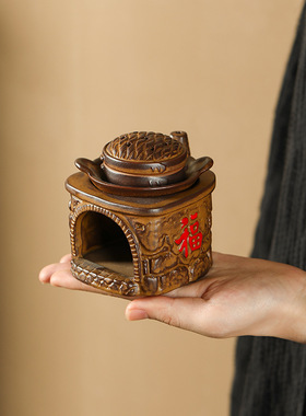 陶瓷灶台烤茶炉家用香粉熏香烘干炉室内醒茶器提香炉创意家居摆件