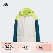 大童拒水防风透湿保暖休闲连帽夹克外套秋冬adidas阿迪达斯轻运动