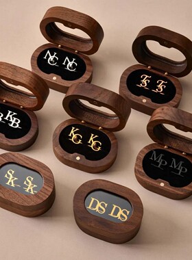 个性化私人定制名字字母不锈钢男士衬衫袖扣法式简约高级袖扣礼物