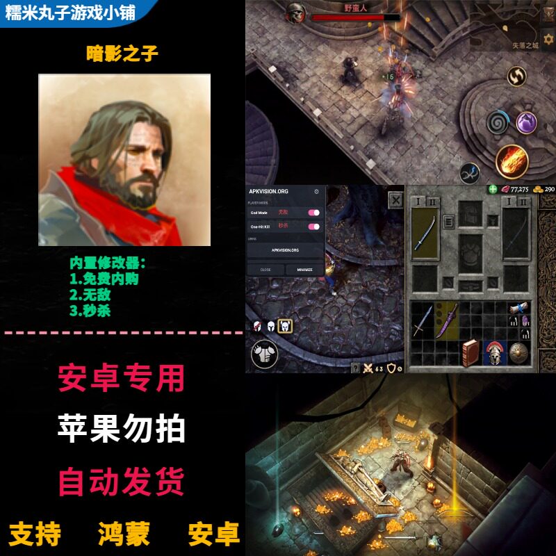 暗影之子 鸿蒙安卓手机平板直装 破解内购无限钻石金币中文版游戏