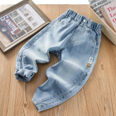 中大童舒适百搭潮酷休闲长裤 2026春款 不加绒男女童JEANS牛仔裤