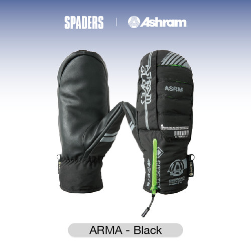 ASHRAM 热卖新款滑雪手套ARMA GORE TEX面料防水保暖 黑桃雪具