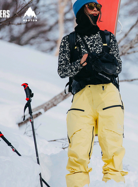 BURTON 畅销单板滑雪裤女 AK GORE PRO TUSK 3L BIB黑桃雪具