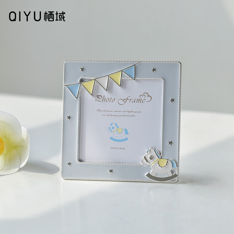 摆台正方形影楼卡通可爱做成精致宝宝相框洗照片儿童婴儿创意个性