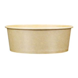 牛皮纸碗一次性打包盒商用卤肉饭水果沙拉外卖环保圆形餐盒1000ml