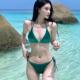 2024新欧美性感比基尼泳衣女时尚 ins风分体bikini纯色泳衣 三点式