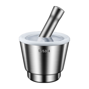 304不锈钢蒜泥捣蒜器家用石臼子擂钵铁舂钵手动研磨钵捣碎罐药盅