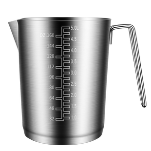 304不锈钢大容量量杯烘焙奶茶店专用商用厨房带刻度计量杯3000ml