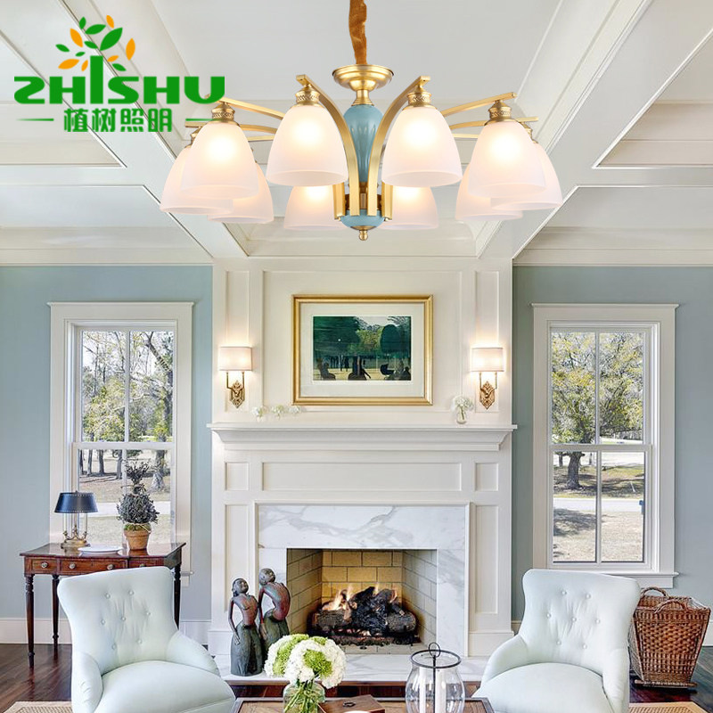 Tree Planting lighting Light extravagance American style All copper ceramics intelligence Home Furnishing a living room Versatile High-end a chandelier The whole house lamps and lanterns Packagein the Smart devices , Smart Home , Intelligent Lighting  category - from Buy2taobao.com to provide professional Taobao agent buy service