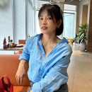 女透气亚麻通勤上衣 百搭小马刺绣 多色入 气质翻领长袖 宽松衬衫