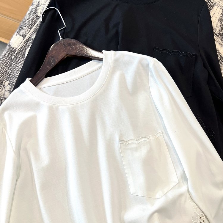 胖小妮的春天通勤设计感纯棉上衣