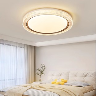 主卧室灯吸顶灯现代简约房间灯圆形法式 灯具 轻奢水晶2025网红爆款