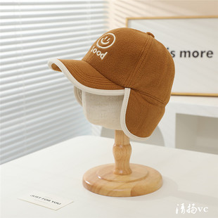 韩版秋冬款儿童帽子冬天保暖男童雷锋帽女孩鸭舌帽潮童护耳棒球帽