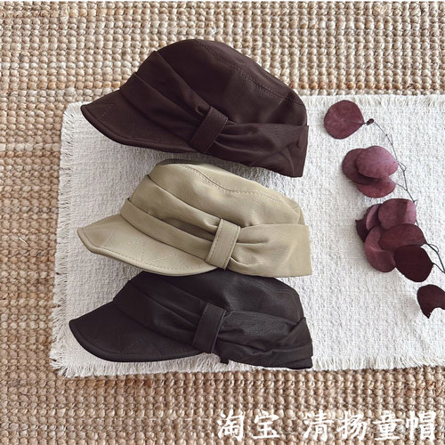 复古风儿童报童帽春秋宝宝马术帽