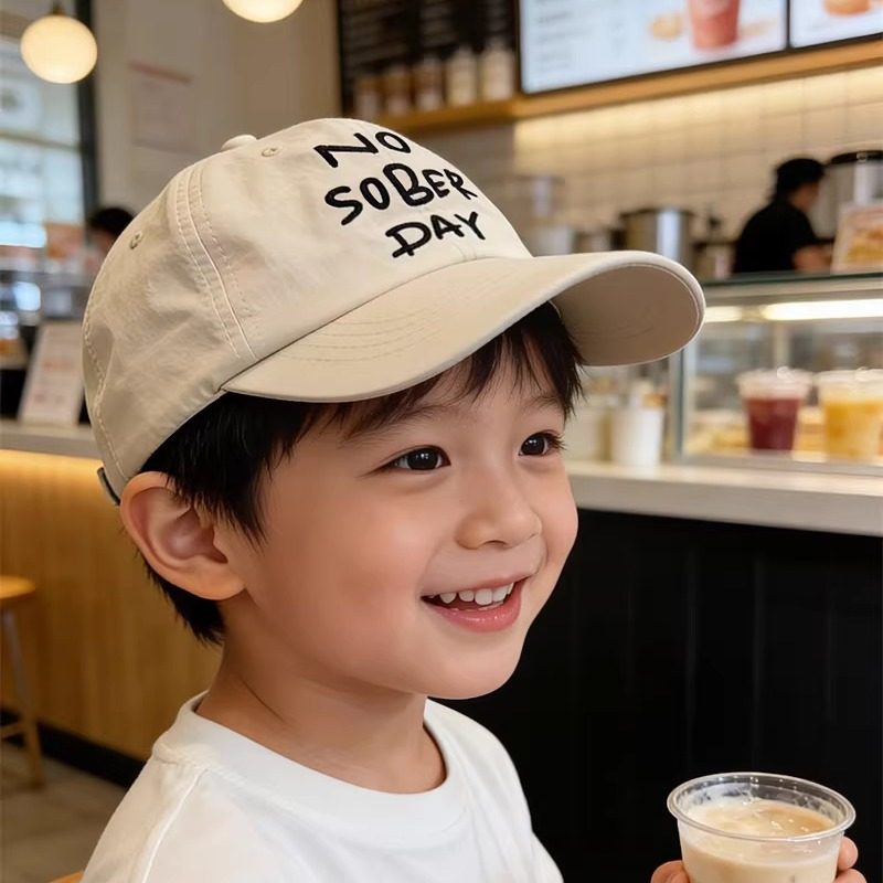 春夏薄款糖果色儿童鸭舌帽夏天防晒透气男女童棒球帽潮童速干帽子