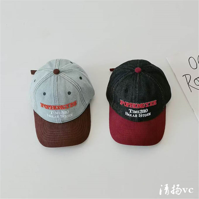 秋冬新款儿童鸭舌帽弯檐洋气帽子