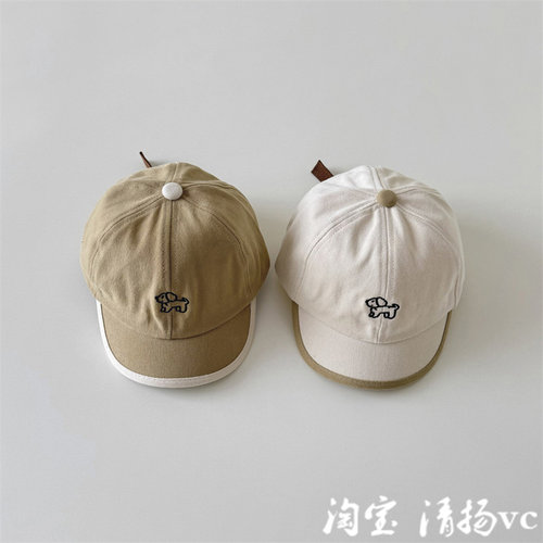 宝宝帽子个性短檐棒球帽时尚潮童