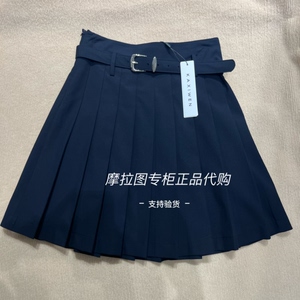佧茜文夏季腰带A字显瘦百褶裙