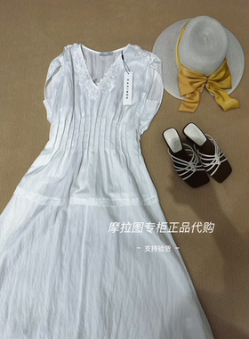 佧茜文专柜正品2026夏款时尚奶芙小百合连衣裙K05ALT25822价899