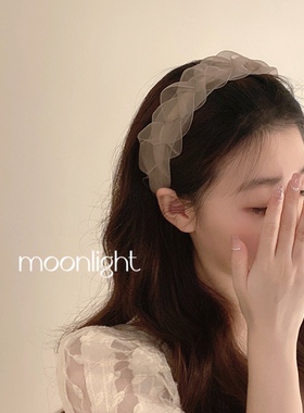 超仙编织花瓣网纱发箍女发卡网红高级感头饰压发发捆发饰百搭头箍