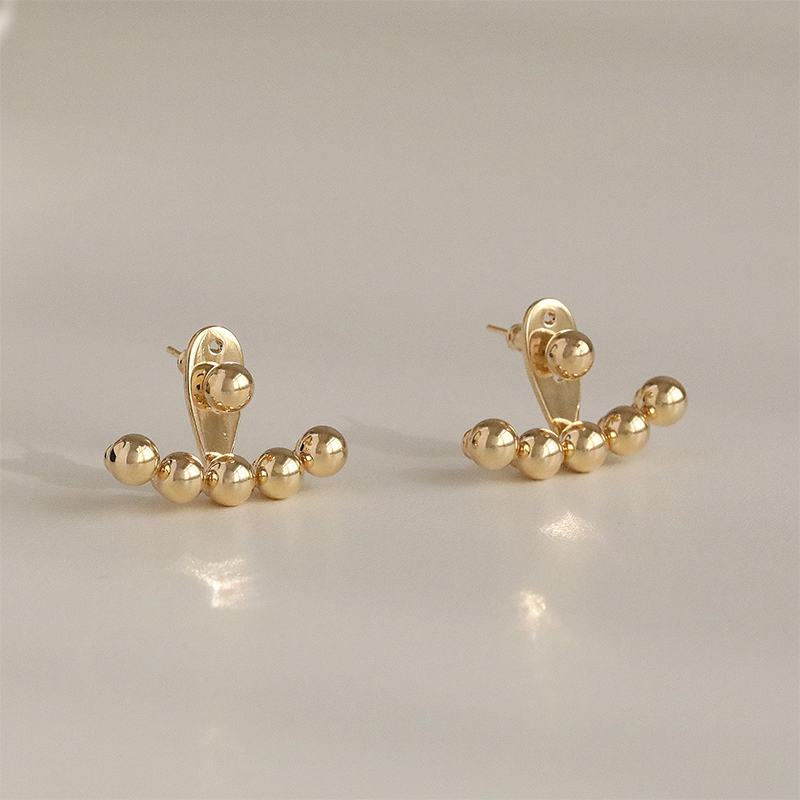 s925王子文同款小金豆大气耳钉