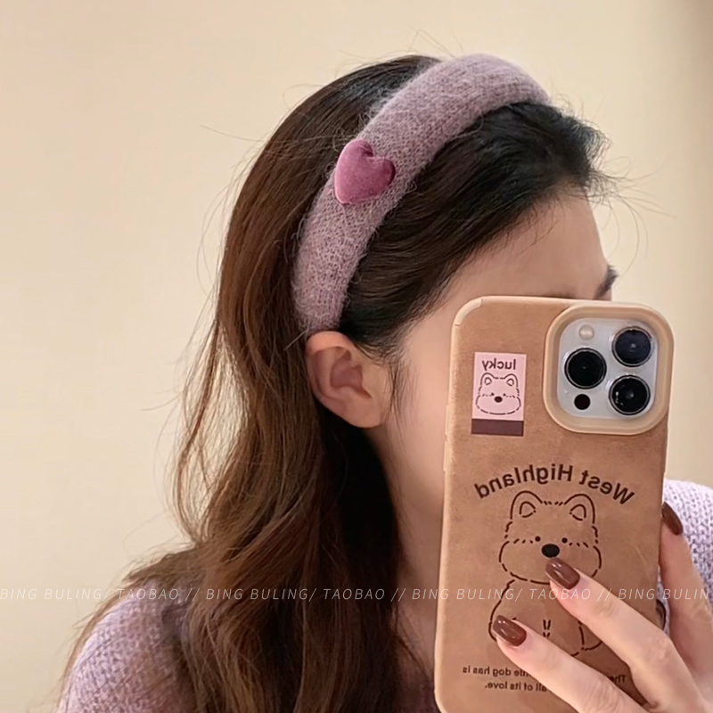 毛绒毛线发箍女高颅顶发卡不勒头发饰头箍高级感洋气时尚秋冬头饰