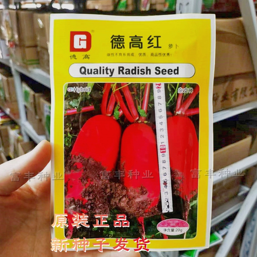 德高红萝卜种子优质红皮白肉萝卜种籽秋季红萝卜种子白肉细嫩