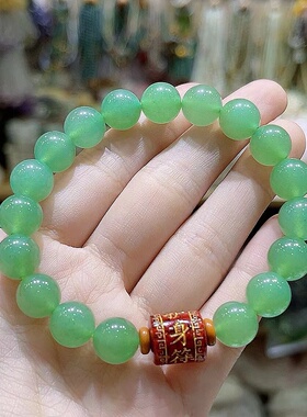 玉阅珠宝天然东陵玉圆珠手串