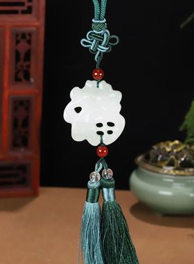 玉阅珠宝男女天山翠天然车挂