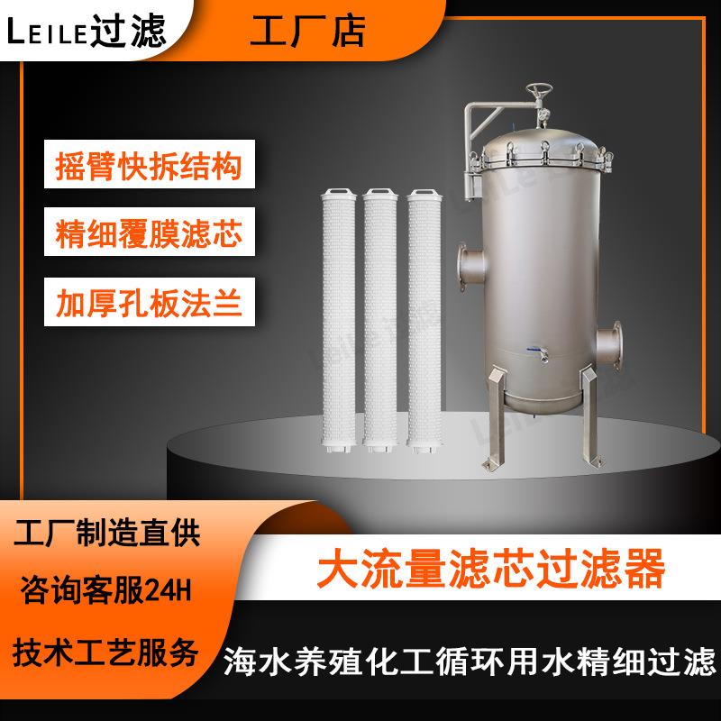 大流量滤芯不锈钢过滤器海水泥沙悬浮物循环水5微米精密过滤设备