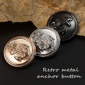 金属纽扣英伦风学院制服高端扣子金色男士 西服扣大衣外套圆形袖 扣