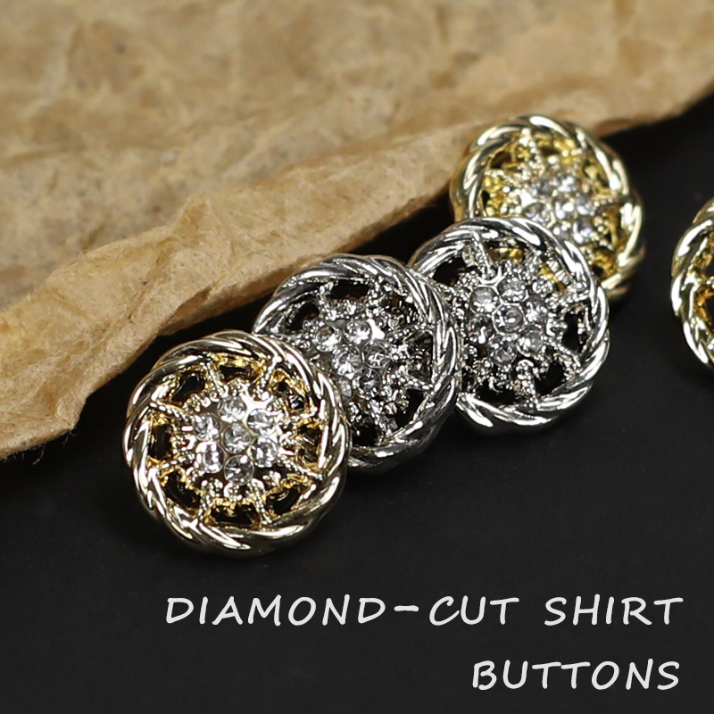 妙思乐小香风金属镶钻纽扣