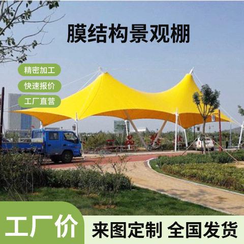 黄冈景观张拉膜户外膜结构亭抗风阻燃膜结构景观棚车棚遮阳棚