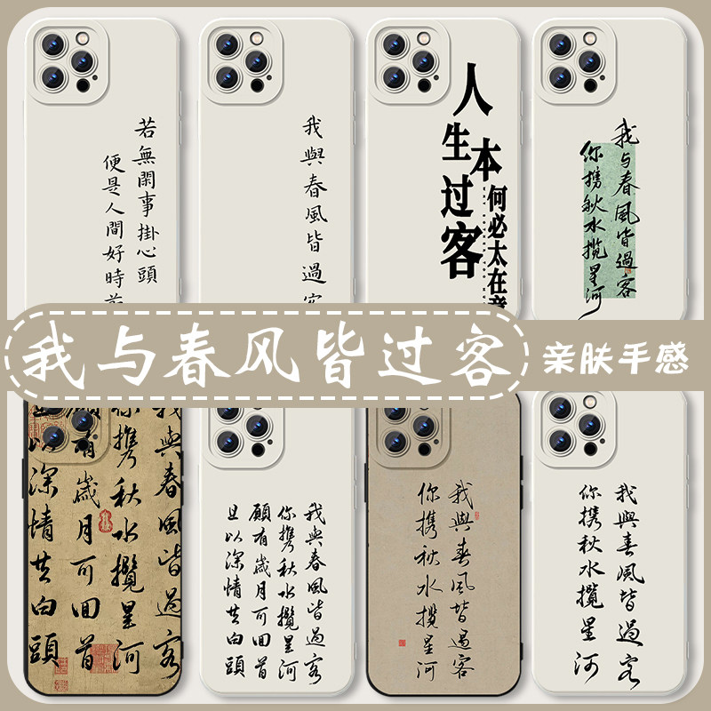 我与春风皆过客手机壳苹果15华为mate60你携秋水揽星河iphone14promax