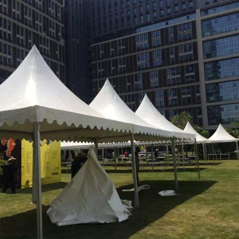 欧式尖顶篷锥形展览帐蓬拆装遮阳篷吊顶篷户外婚庆雨搭棚四角帐篷