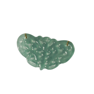 良器艺术| 天然A货翡翠吊坠 高冰种蓝水翡翠项链18K金蝴蝶吊坠