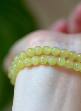 良器·正黄黄玉素珠手串