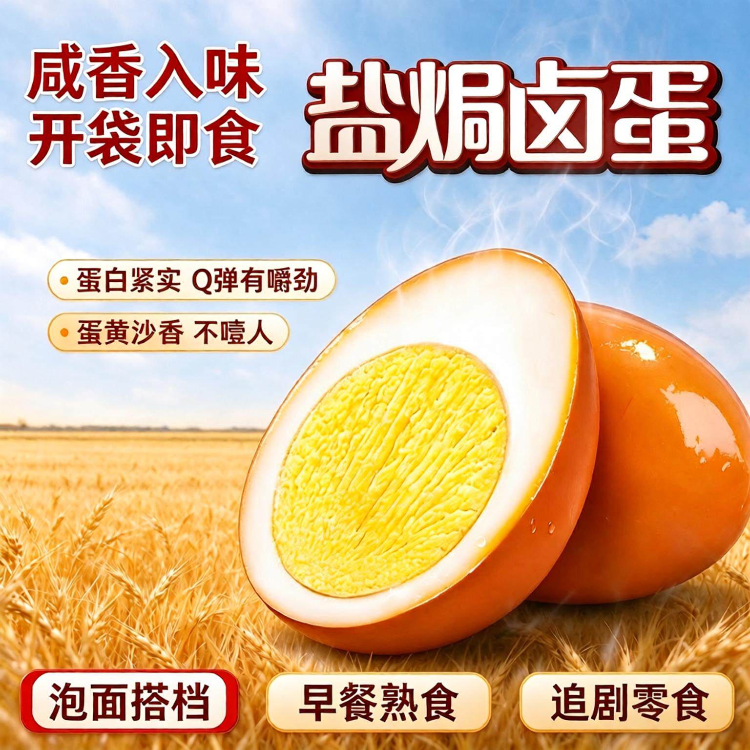 盐焗蛋即食零食独立包装卤鸡蛋