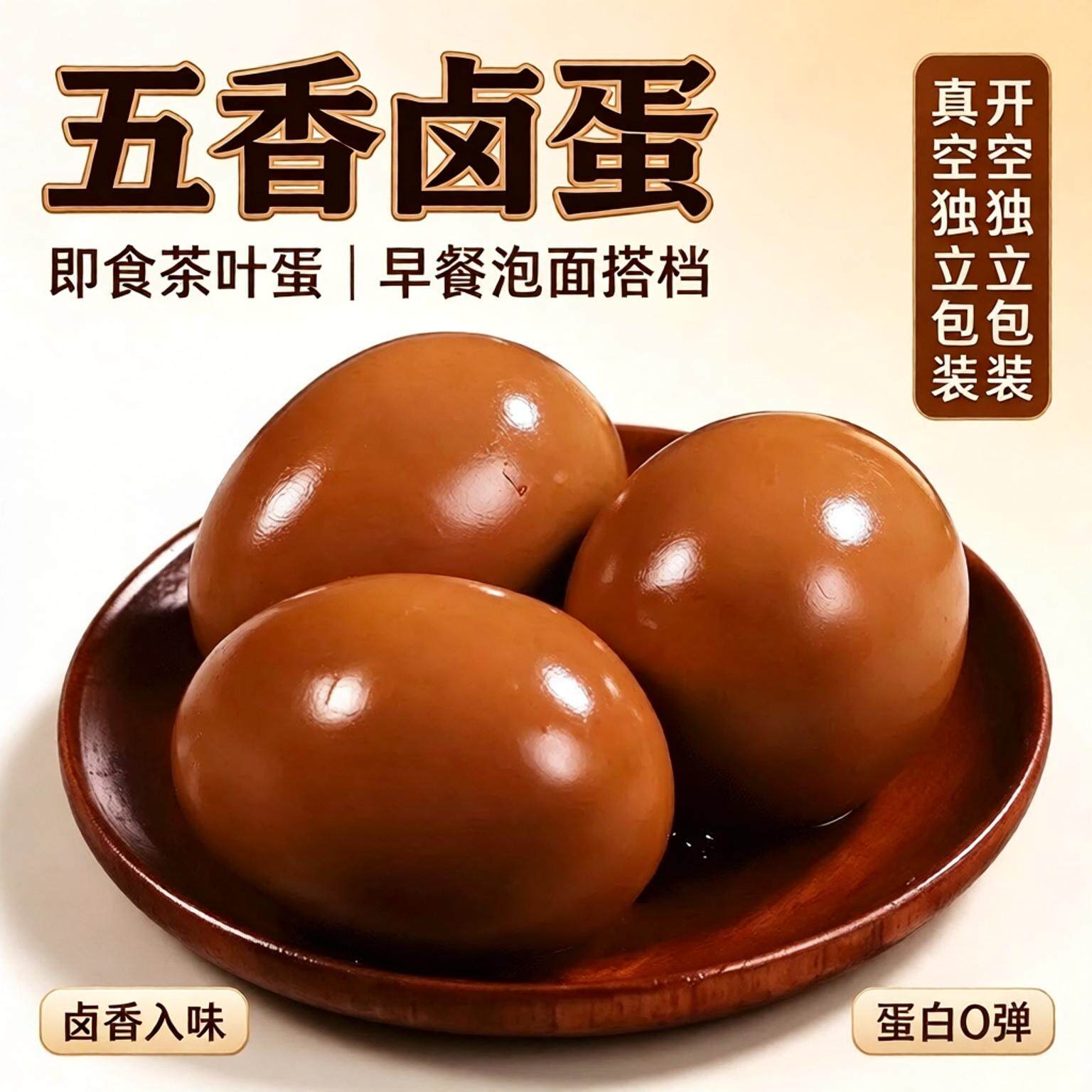 去壳鸡蛋真空独立包装五香卤蛋
