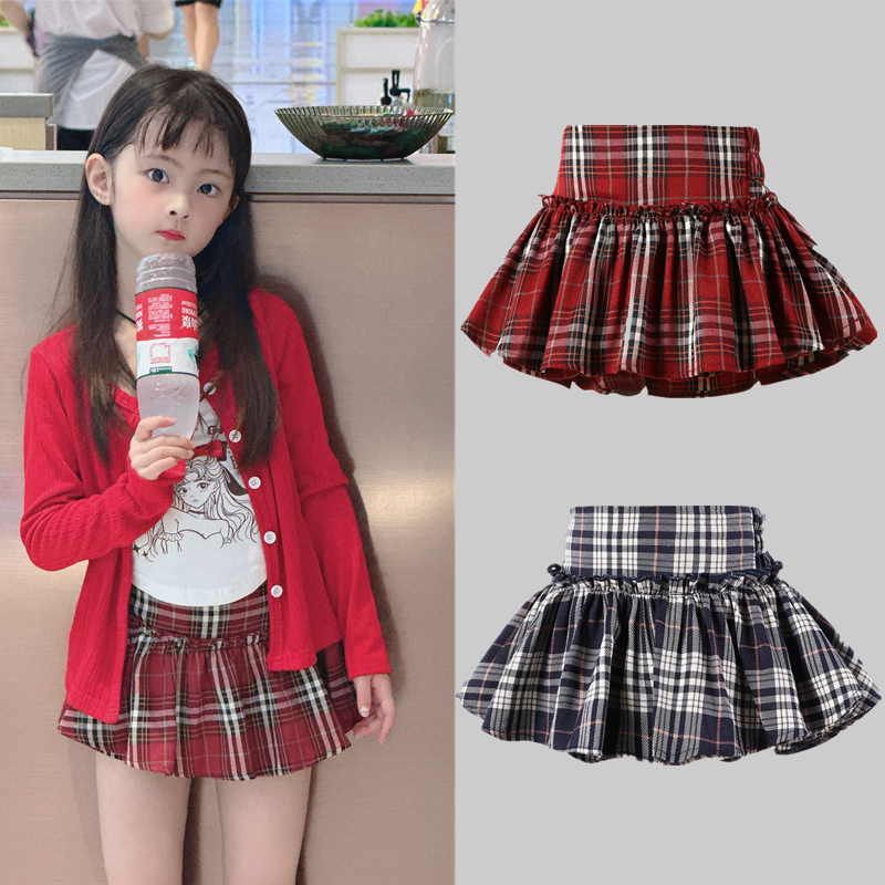 春夏装女童半身裙JK学院风短裙裤图片