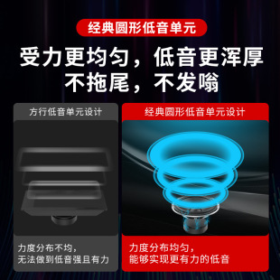 12v24v座椅有源车载低音炮音响 凌度超薄汽车音箱超重低音喇叭改装