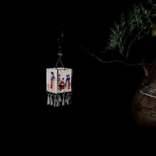 唐宫夜宴 宫灯耳环可发光发簪原创小众新中式汉服旗袍马面裙耳饰