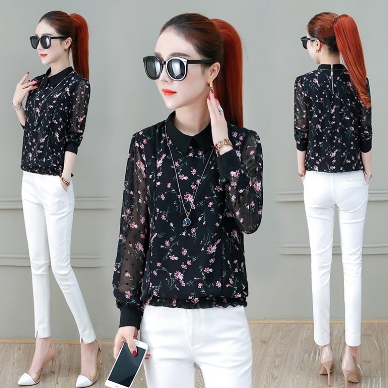 Be dressed in Good-looking Chiffon shirt lady Western style Jacobs Long sleeve Blouse Spring and autumn season Belly Bottoming coat Yafengin the Women's clothing/Boutique , Lace shirt/Chiffon shirt  category - from Buy2taobao.com to provide professional Taobao agent buy service