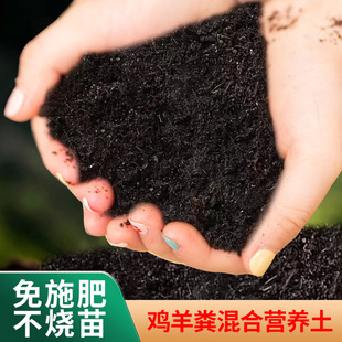 花土通用型有机营养土肥土家用发酵鸡羊粪肥料养花种菜专用种植土